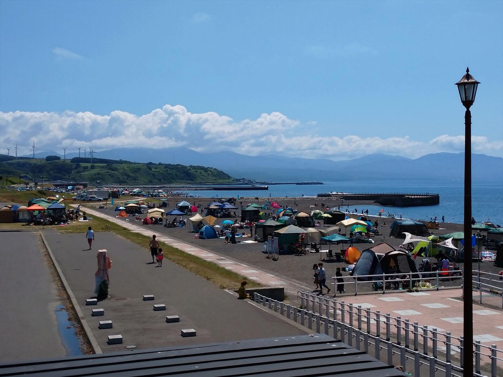 全長1kmの海水浴場