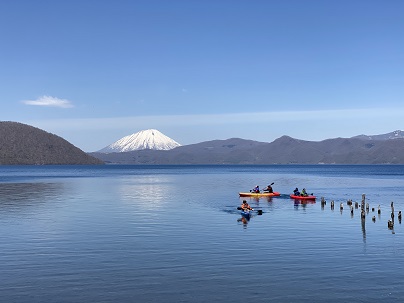 洞爺湖カヤックの眺望