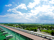十勝平野の広大な田園風景が一望