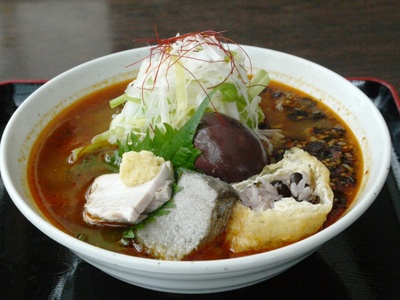 黒千石大豆の味噌が香るスープ